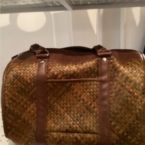 Brown Woven Men's Bag